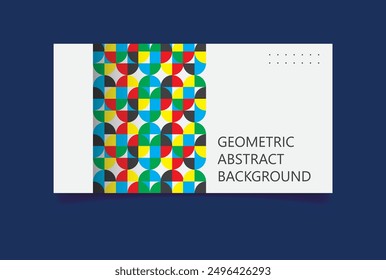 Composition of simple geometric shapes. Flyer and Leaflet, Cards, Landing