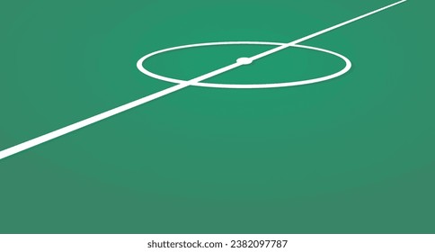 Composition of Soccer, football field with space for write. vector illustration