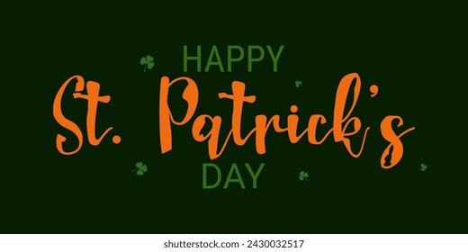 Composition for St. Patricks Day poster template. Concept holiday. For invitation greeting card social media post or flyer. Vector illustration.
