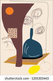 The composition of these images, taking into account the colors, shapes, lines, combinations, will get the most complete abstract art.