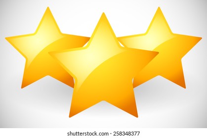 Composition of Three Bright Yellow Stars