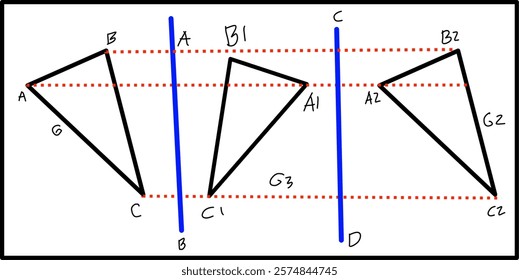 Composition of two consecutive reflections about two parallel axes