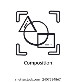Composition vector  outline doodle Design illustration. Symbol on White background EPS 10 File 