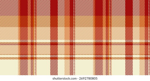Padrão de tartan de vetor de composição, textura de fundo de halloween sem costura. Tecido de tecido xadrez de produção verificar na paleta de cores laranja e luz.