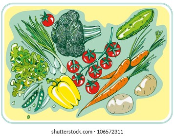 composition with vegetables
