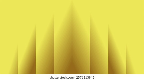 The composition of vertical lines with yellow gradient colors arranged repeatedly gives the impression of being dashing and strong, an optical illusion, luxurious and expensive