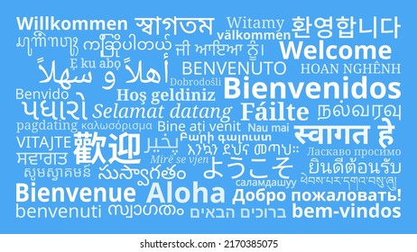 Composition Welcome Messages World Different Written Stock Vector ...