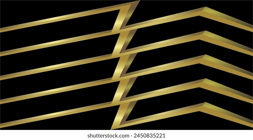 composition of zig zag lines and geometric abstract fields with gradations of gold, brown and black as background inspiration for visual communication design