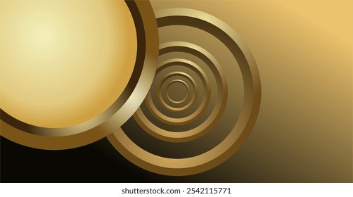 compositions of planes and geometric shapes in gold-brown gradient colors as background designs for visual arts or motifs for disposable arts