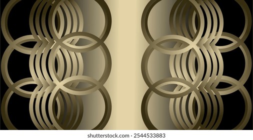 compositions of planes and geometric shapes in gold-brown gradient colors as background designs for visual arts or motifs for disposable arts