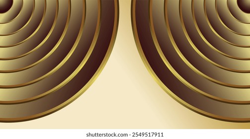 compositions of planes and geometric shapes in gold-brown gradient colors as background designs for visual arts or motifs for disposable arts