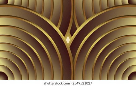 compositions of planes and geometric shapes in gold-brown gradient colors as background designs for visual arts or motifs for disposable arts