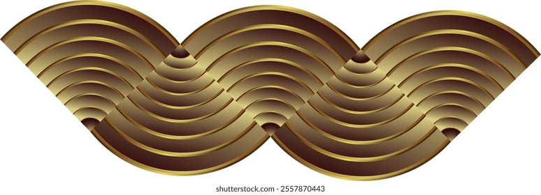 compositions of planes and geometric shapes in gold-brown gradient colors as background designs for visual arts or motifs for disposable arts