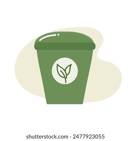 Compost bean concept icon clipart avatar logtotype isolated vector illustration