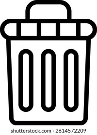 Compost Bin Line Vector Icon Design
