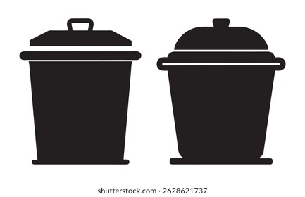 compost bin silhouette vector illustration black.