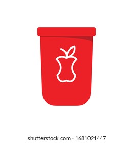 compost flat icon, vector illustration
