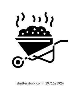 compost for gardening glyph icon vector. compost for gardening sign. isolated contour symbol black illustration