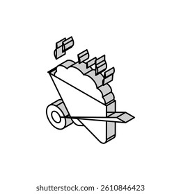 compost for gardening isometric icon vector. compost for gardening sign. isolated symbol illustration