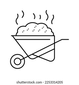 compost for gardening line icon vector. compost for gardening sign. isolated contour symbol black illustration
