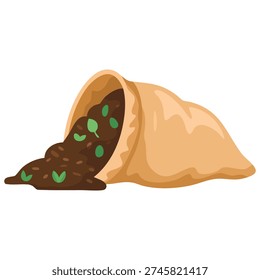Compost heap unique creative concept isolated vector illustration on white background