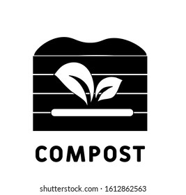 compost icon on white background. Simple element illustration from General concept. compost icon symbol design. EPS 10.  