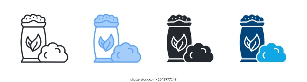 Compost Icon Set Multiple Style. Design In Outline, Blue, Glyph, Dual Tone