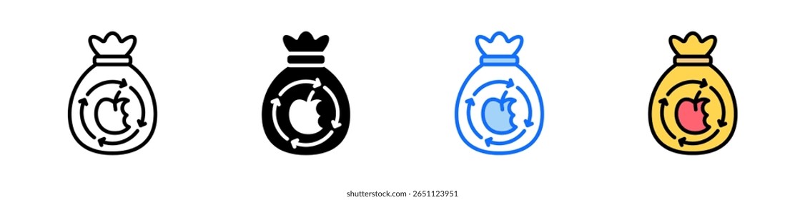 Compost Icon Set Multiple Style Collection