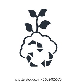 compost icons isolated on White Background. Flat style design
