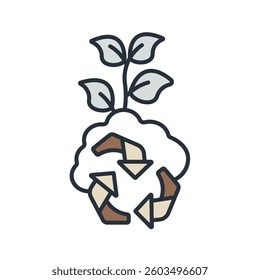 compost icons isolated on White Background. Flat style design