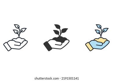 Compost icons  symbol vector elements for infographic web