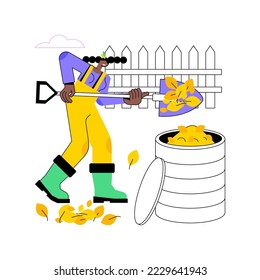 Compost isolated cartoon vector illustrations. Young farmer woman takes out a compost, fertilize and improve the soil, modern agriculture, organic farming, recycling waste usage vector cartoon.