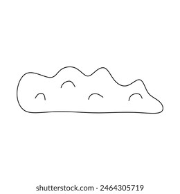 Compost pile Line icon. Composting. Vector Isolated Contour element. Editable stroke. Hand Drawn Linear Design object on white background. Environment, Gardening concept.