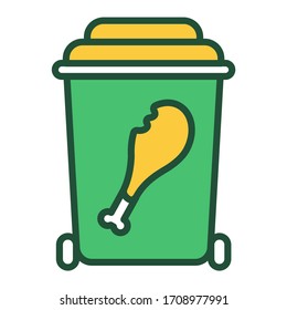 Compost recyclable color line icon. Waste recycling. Garbage sorting. Environmental protection. Outline pictogram for web page, mobile app, promo.