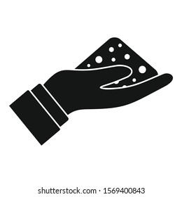 Compost soil hand icon. Simple illustration of compost soil hand vector icon for web design isolated on white background