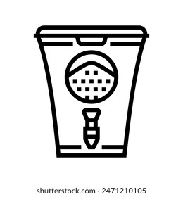 compost urban gardening line icon vector. compost urban gardening sign. isolated contour symbol black illustration