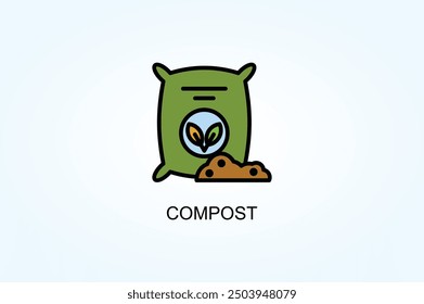 Vektorgrafik- oder Logo-Symbol für Compost