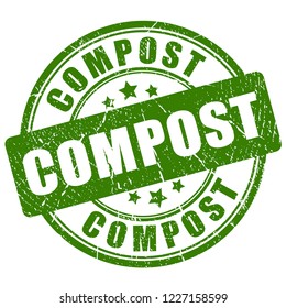 Compost Vector Stamp On White Background