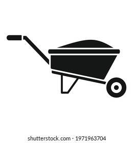 Compost wheelbarrow icon. Simple illustration of Compost wheelbarrow vector icon for web design isolated on white background
