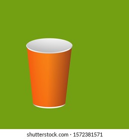 compostable cup for green environment. disposible paper cup made out of paper. 