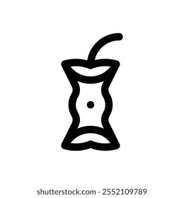Compostable. Editable stroke vector icon on white background.