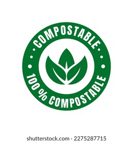Compostable icon vector design templates on white background svg