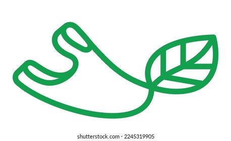 compostable logo vector line illustration bag icon