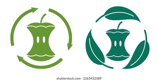 Compostable, means Fully Recyclable stamp for biodegradable organic products. Zero waste industry and Environmental protection program
