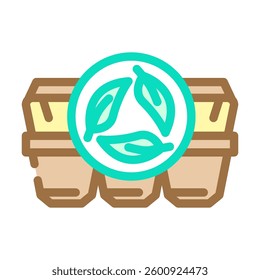 compostable packaging sustainable beauty color icon vector. compostable packaging sustainable beauty sign. isolated symbol illustration