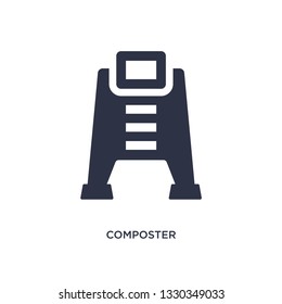 composter icon. Simple element illustration from farming and gardening concept. composter editable symbol design on white background. Can be use for web and mobile.