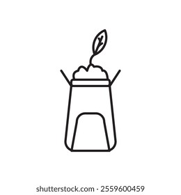Composter icon Thin line art collection