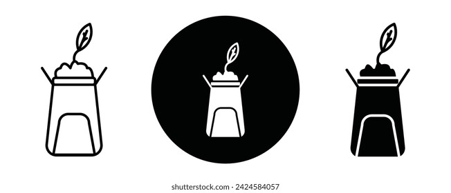 Composter outline icon collection or set. Composter Thin vector line art