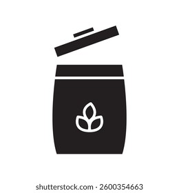 Composter vector flat black simple illustration for web and app..eps