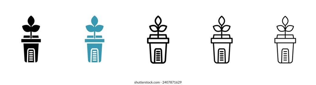 Composter vector illustration set. Food compost bin container icon for UI designs.